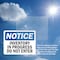 Signmission Inventory In Progress Do Not Enter OSHA Notice Sign, Plastic, 10in W x 7in L, 2PK OS-2PACK-NS-P-710-L-15836 - alternate 3